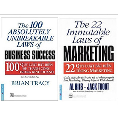 Combo 22 quy luật bất biến trong marketing + 100 quy luật bất biến để thành công trong kinh doanh - FirstNews