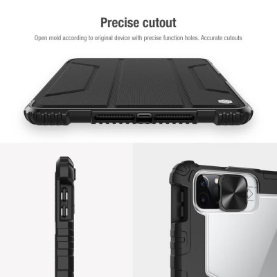Ốp cho ipad gen 9 10.2, bao da Nillkin cho ipad Pro 12.9, Air 4 / Air5 / 11 Pro, ốp ipad gen 10 10.9 có nắp bảo vệ camera - hàng chính hãng 