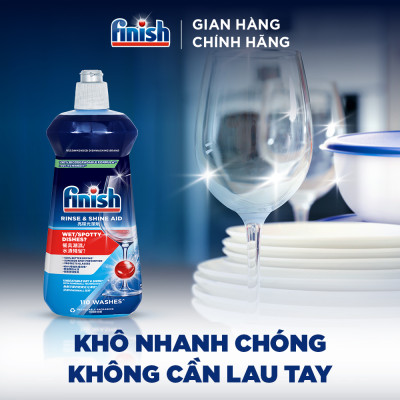 Nước Làm Bóng Chén Bát  Finish Rinse & Shine Aid