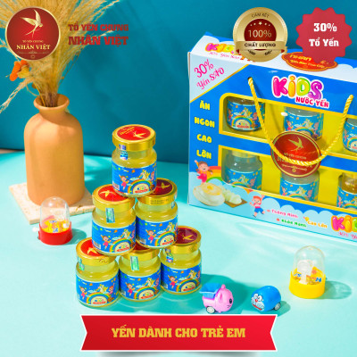 [Hộp 6 Lọ] Nước Yến Sào Cho Bé Nhân Việt Kids 30% Yến Giúp Bé Ăn Ngon, Cao Lớn Hũ 70ml