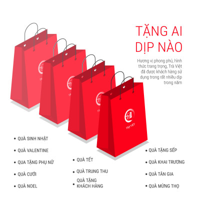 TRÀ VIỆT Bộ Quà Tặng Tri Ân 3 Hộp Bát Giác Trà Sen, Trà Ô Long, Trà Cổ thụ, Hộp quà giấy Mỹ thuật Sang trọng, Trà Cao cấp tốt cho sức khỏe