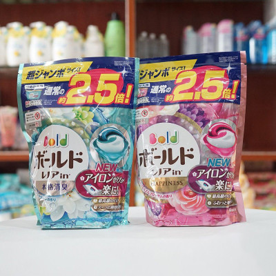 Viên giặt xả Bold GelBall 4D P&G hương hoa tươi mát túi refill 55 viên