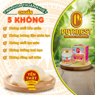Yến chưng Kids PUTANEST hộp quà tặng cao cấp 12 hũ 70ml tăng đề kháng ăn ngủ ngon bé khỏe mạnh