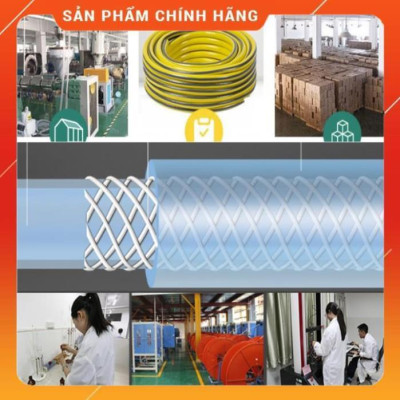 Bộ dây vòi xịt nước ️ , tăng áp 3 lần,loại 3m,5m 206318 đầu đồng,cút,nối nhựa vàng