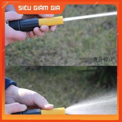 Bộ dây vòi xịt nước rửa xe, tưới cây . tăng áp 3 lần, loại 20m 206622-5 cút sập, nối đen