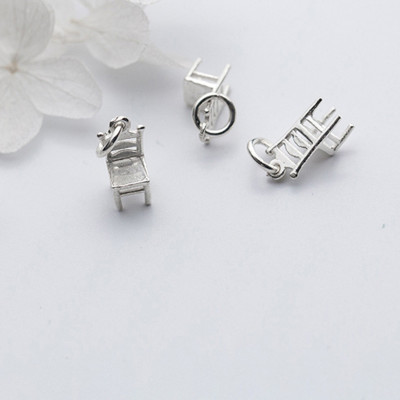 Combo 3 cái charm bạc hình cái ghế treo - Ngọc Quý Gemstones