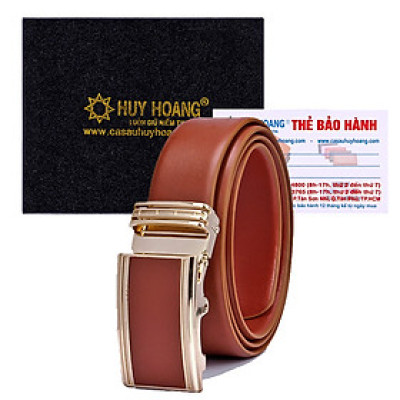 HJ4110 - Dây nịt nam da thật Huy Hoàng màu da