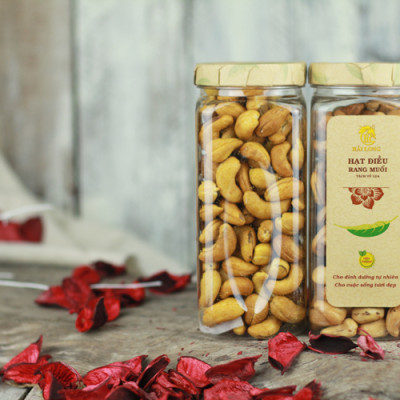 Combo Hạt Điều Nghệ Mật Ong Hải Long (250g) + Đậu Phộng Mè Cay Hải Long (250g)