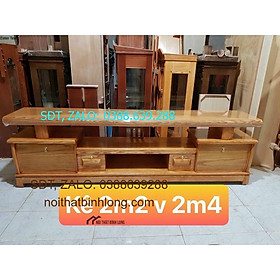 Tủ tivi dài 2m2 gỗ sồi