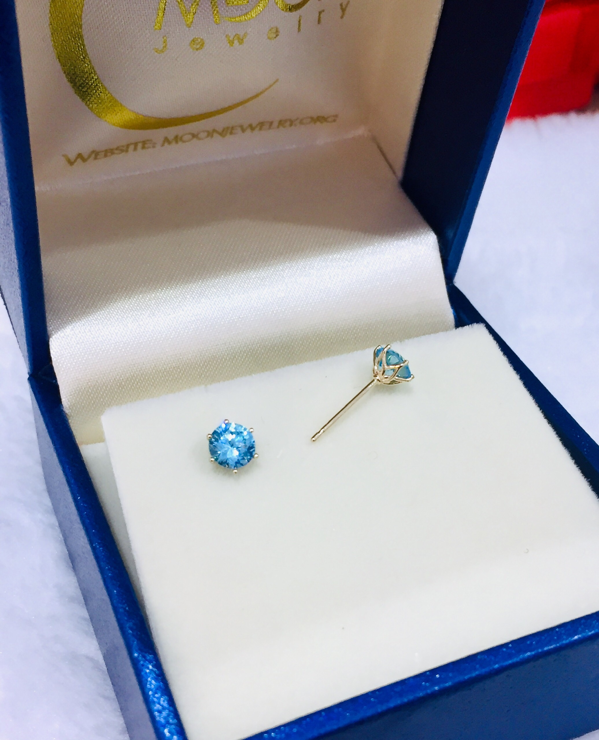 Bông Tai Vàng 14K Đính Đá CZ cao cấp - MOON Jewelry