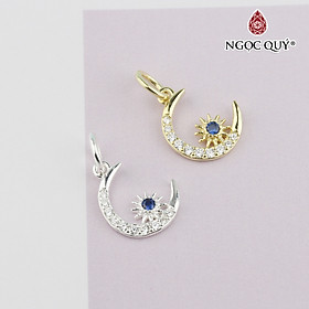 Charm bạc hình mặt trăng treo - Ngọc Quý Gemstones