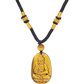 Mặt Dây Chuyền Phật A Di Đà Đá Mắt Hổ ( 3.6 x 2.3 cm) Ngọc Quý Gemstones