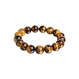 Vòng Tay Đá Mắt Hổ Vàng Nâu (12mm)