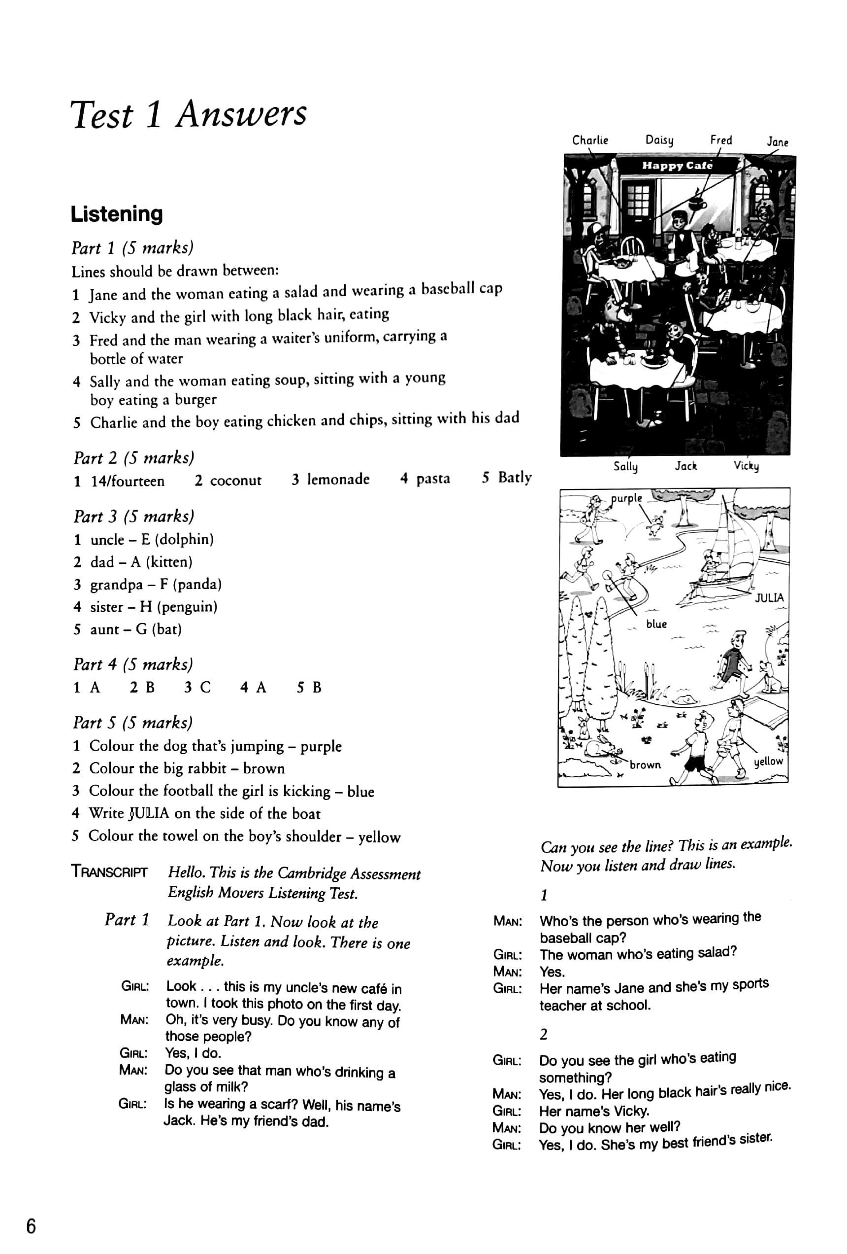 A1 Movers 3 Answer Booklet: Authentic Examination Papers