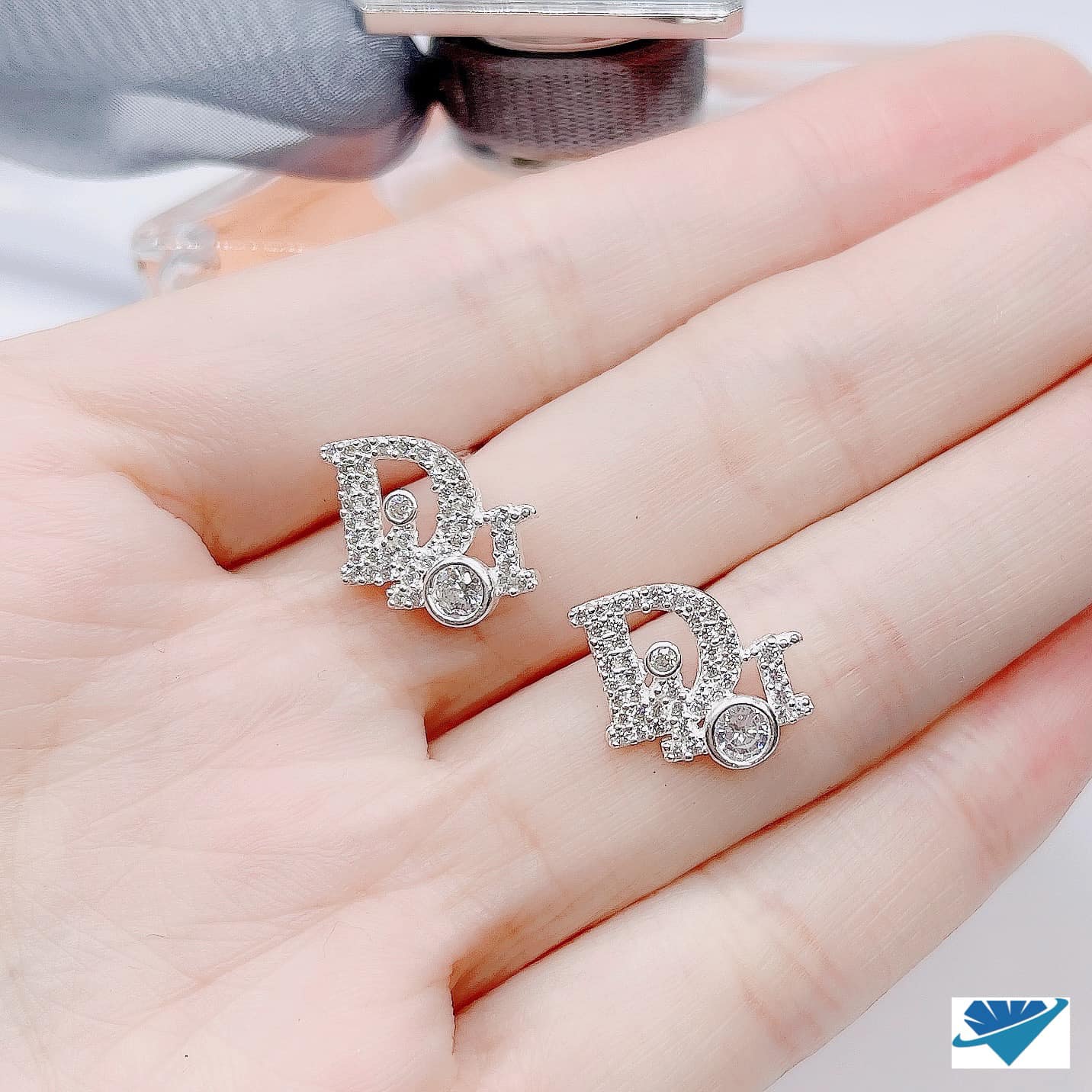 Bông tai bạc tua 2 sợi chất liệu bằng bạc s925 MS07d
