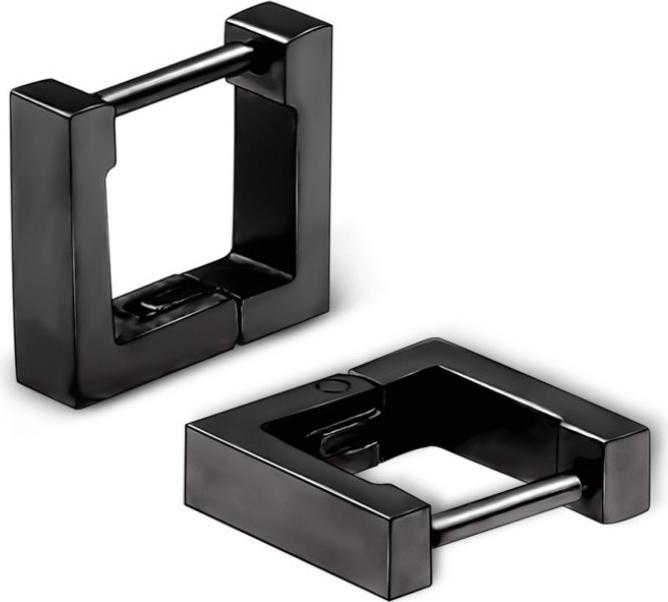 Bông Tai Nam Khoen Hình Vuông Titan Không Đen TT 2426 - 1 Cặp