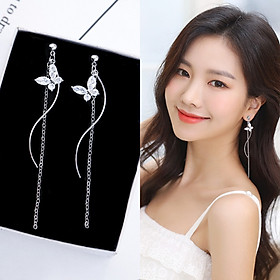 Bông tai cánh bướm dáng dài tiểu thư