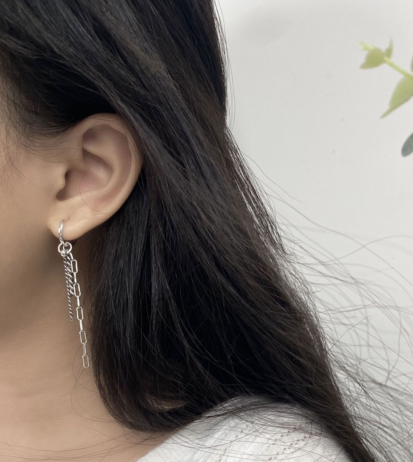Bông tai xích nam nữ độc đáo thời thượng 1 ĐÔI