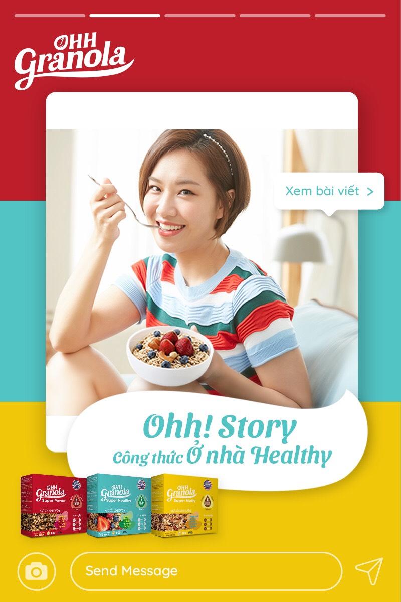 Combo 2 hộp Ngũ cốc giảm cân Ohh Granola - Supper Healthy, Supper Nutty 500gram