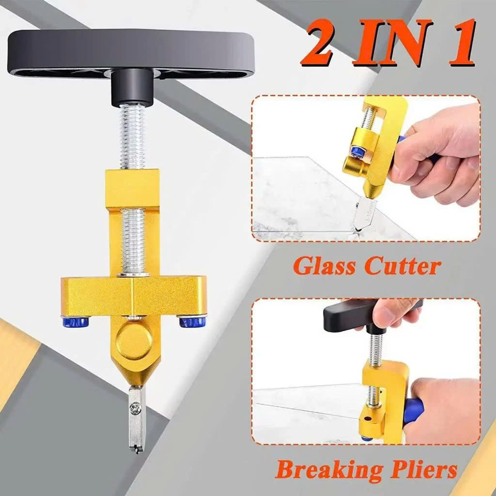Dao Cắt Kính Đa Năng - Máy Cắt Gạch Cầm Tay Không Bụi, Kèm 3 Lưỡi Cắt Cao Cấp