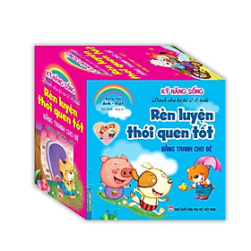 Sách - Hộp 8 Cuốn: Rèn Luyện Thói Quen Tốt Bằng Tranh Cho Bé 2 - 6 Tuổi - Song Ngữ Anh Việt - Minh Thắng