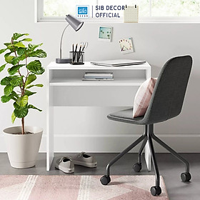 Bàn Gỗ Nhỏ Đơn Giản Mà Đẹp Màu Trắng SIB Decor BLV115