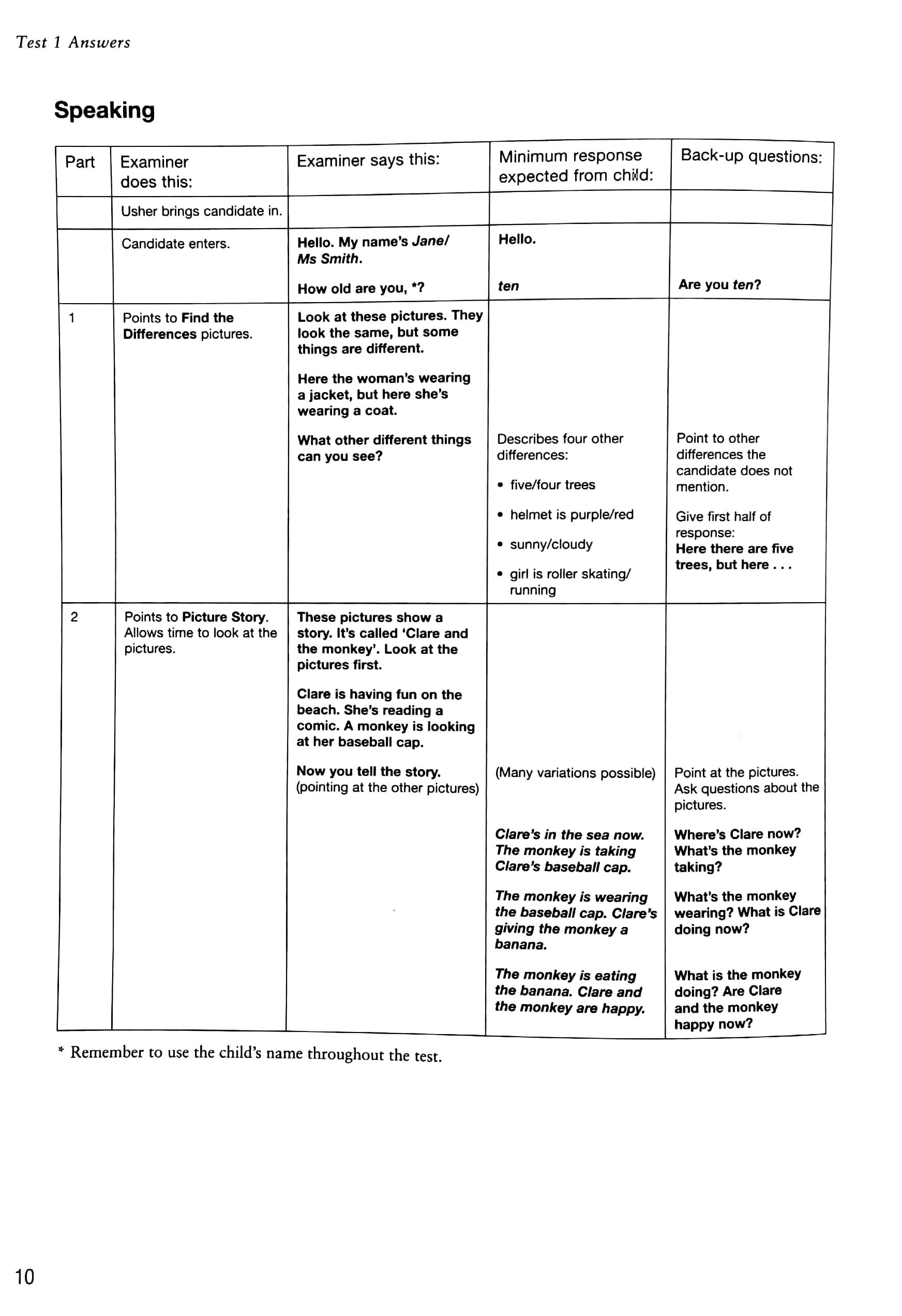 A1 Movers 3 Answer Booklet: Authentic Examination Papers