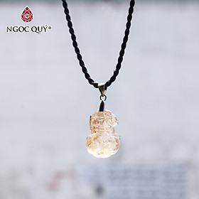 Mặt dây chuyền tỳ hưu thạch anh tóc đỏ cam mệnh hỏa, thổ - Ngọc Quý Gemstones