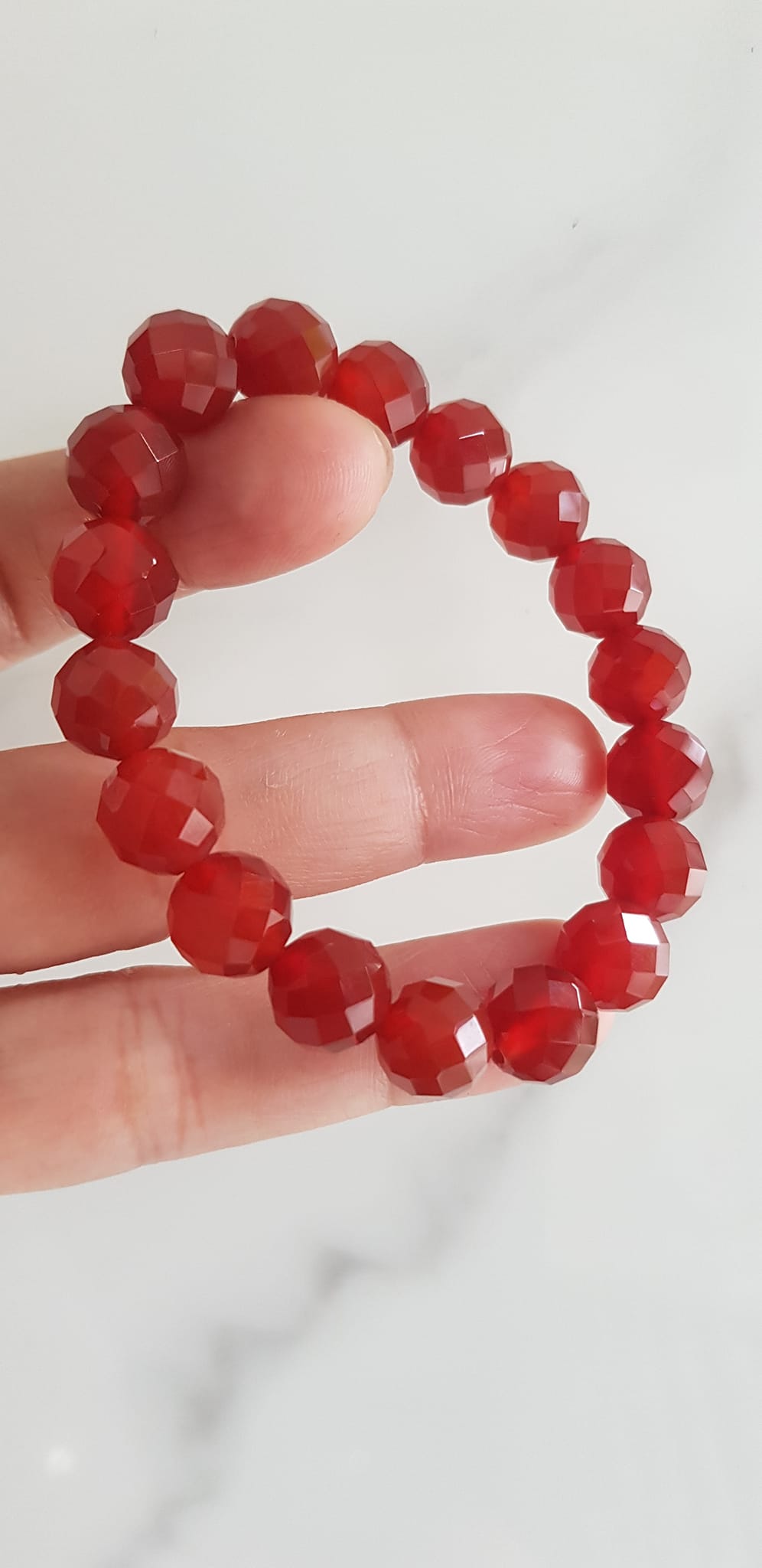Vòng tay phong thuỷ Nữ đá mã não đỏ giác tự nhiên đẹp size vòng hạt 10mm hợp nữ mệnh hoả mệnh thổ ạ