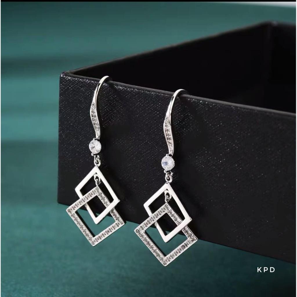 Bông tai bạc thời trang kẹp vành chất liệu bằng bạc s925 MS0715
