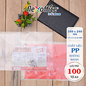 Xấp 12 Bìa nút A4 Thiên Long Flexoffice dày 0.12 mm - FO-CBF02 (12 bìa/xấp)