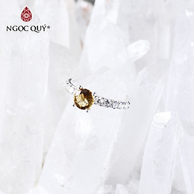 Nhẫn bạc nữ đá thiên nhiên - Ngọc Quý Gemstones - Citrine - Ni 17