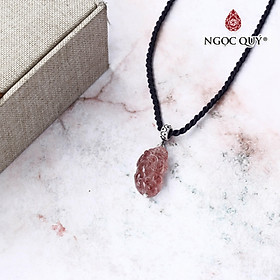 Mặt dây chuyền tỳ hưu thạch anh dâu hợp mệnh hỏa, thổ - Ngọc Quý Gemstones