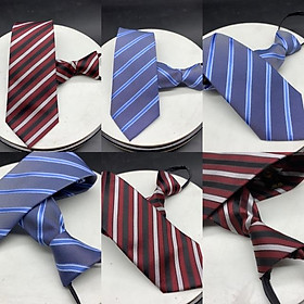 Cavat nam trung niên ngang 8cm thắt sẵn mẫu cà vạt nam mới GiangPKC