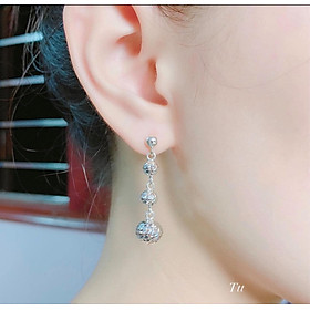 Bông tai bạc thời trang cao cấp chất liệu bằng bạc Ý SA0106 - Bạc trang sức PKG