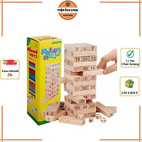 Đồ Chơi Rút Gỗ Cỡ Lớn Cao Cấp Loại Lớn Kèm 4 Con Súc Sắc Cho Bé
