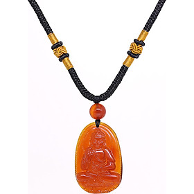 Mặt Dây Chuyền Phật A Di Đà Đá Mã Não Đỏ size nhỏ 3.6x2.3cm - Ngọc Quý Gemstones