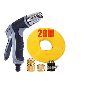 Vòi phun xịt rửa xe, tưới cây chuyên nghiệp 20m 206817 (cút đồng nối đồng) 