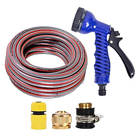 Bộ dây và vòi xịt tăng áp lực nước,rửa xe, tưới cây 7-10m (cút nhựa nối đồng nhựa) 206843