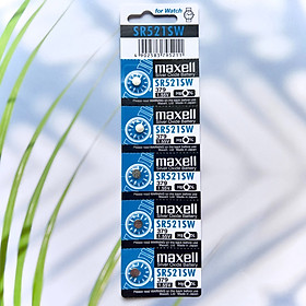 Vỉ 5 Viên Pin SR521SW / 379 / G0 Maxell Nhật Bản 1.55V Cho Đồng Hồ Đeo Tay
