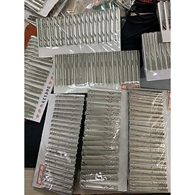 combo 50 kẹp cà vạt nam trắng bạc đính đá nhỏ GiangPKC