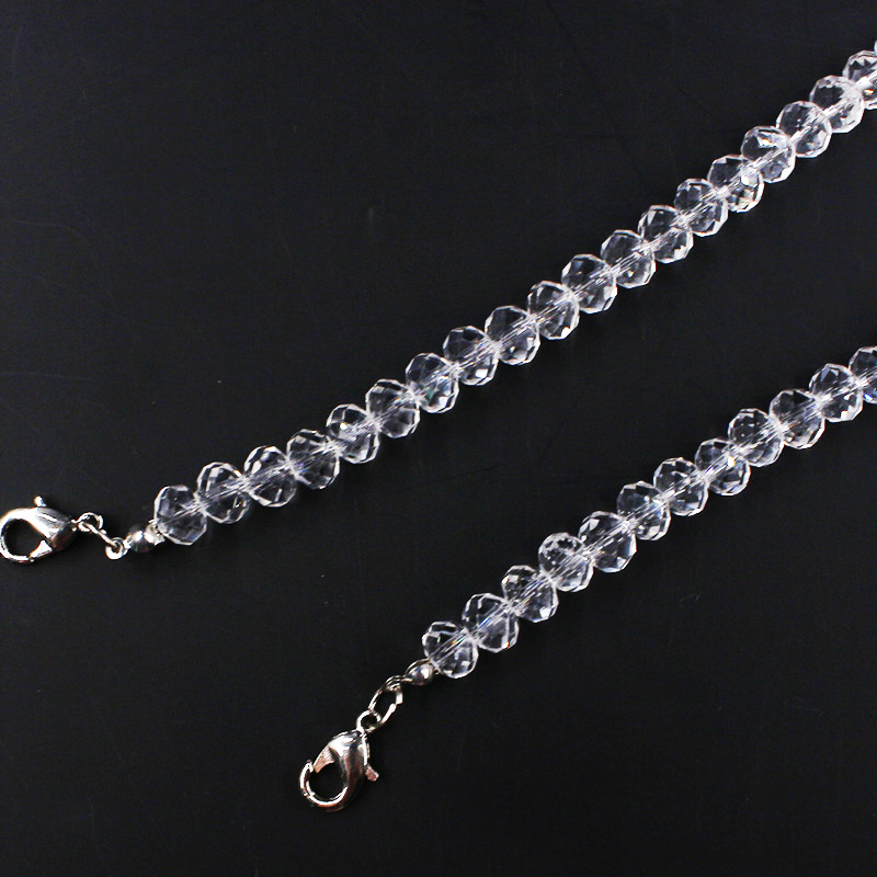 Dây đeo khẩu trang dây đeo kính hạt cườm trong suốt ấn tượng