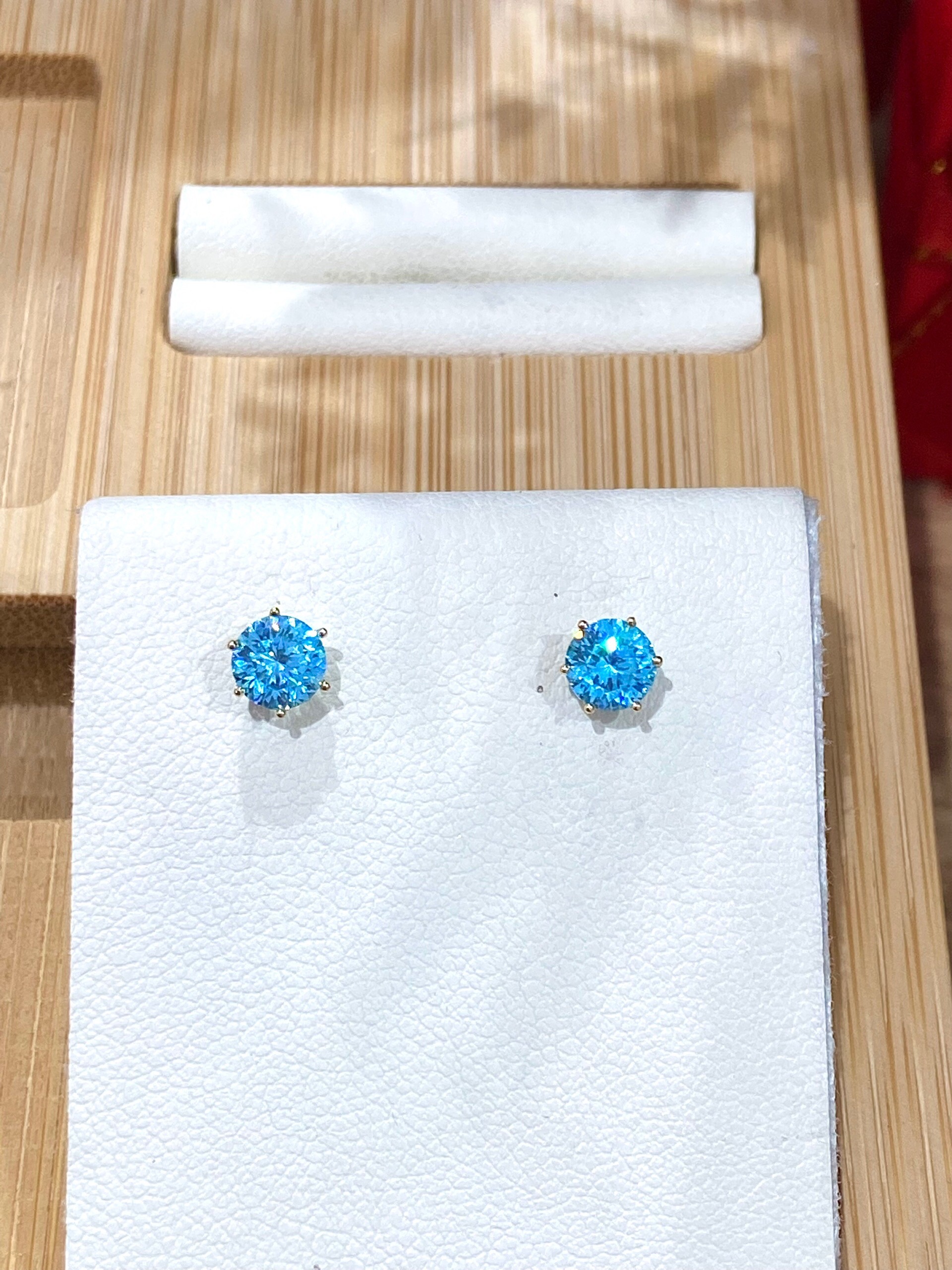 Bông Tai Vàng 14K Đính Đá CZ cao cấp - MOON Jewelry