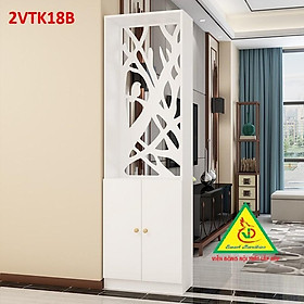Tủ kệ trang trí kiêm vách ngăn phòng khách , nhà bếp 2VTK18B - Nội thất lắp ráp Viendong Adv