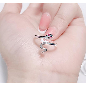 Nhẫn bạc nữ hình con rắn freesize chất liệu bằng bạc s925 SA006