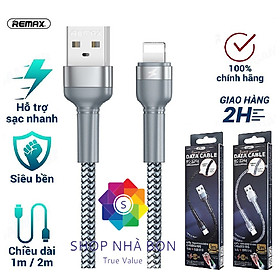 Dây cáp sạc Remax RC-124i hỗ trợ sạc nhanh  - Hàng Chính Hãng 