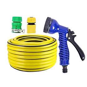 Bộ dây vòi xịt tưới cây, rửa xe 7-10M (cút nhựa nối nhựa xanh) 206843 