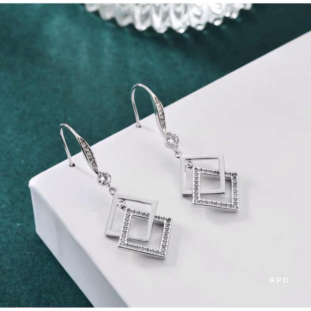 Bông tai bạc thời trang kẹp vành chất liệu bằng bạc s925 MS0715