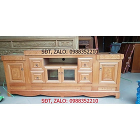 Kệ Tivi Gỗ Đinh Hương 2M4. kệ gỗ trang trí phòng khách , tủ tivi