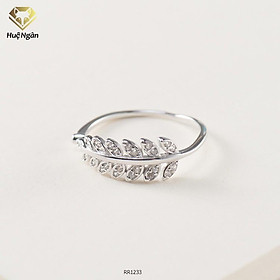Nhẫn bạc 925 Huệ Ngân - Lá ô liu xinh xắn RR1233